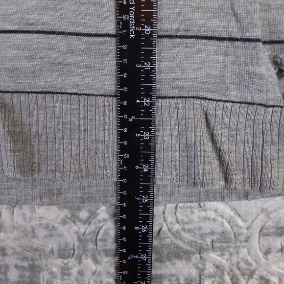 Smartwool Sweater Mens Small Gray Striped Merino Wool Long Sleeve Base Layer - Picture 8 of 11